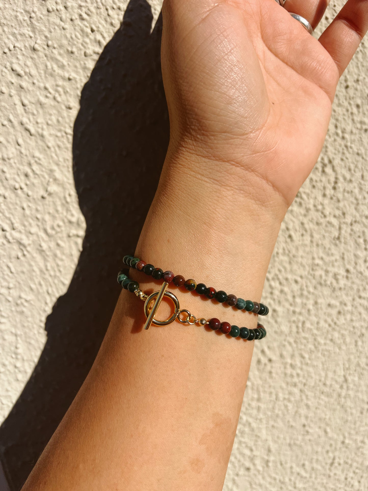 bloodstone infinity bracelet