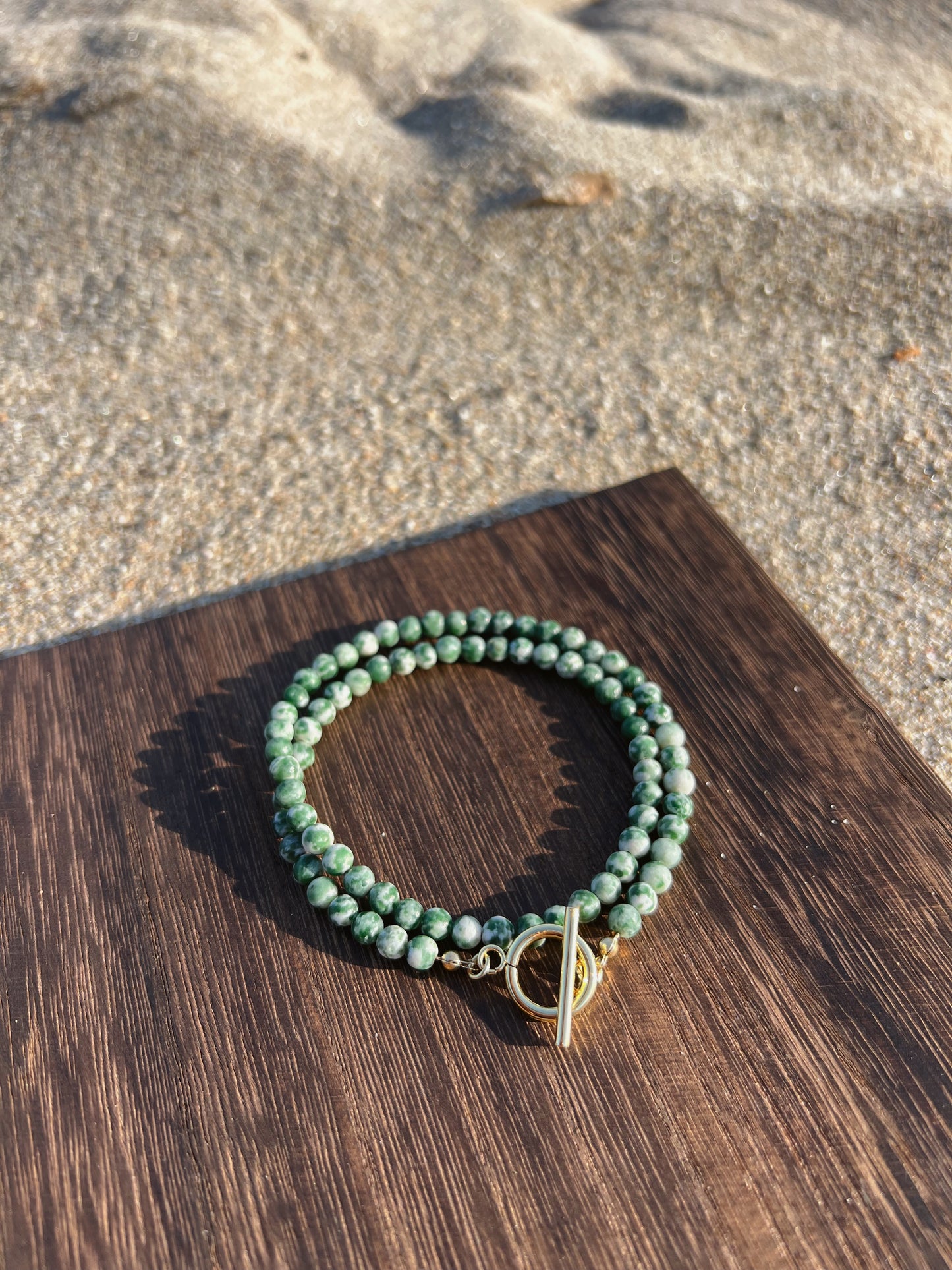 tree agate infinity bracelet