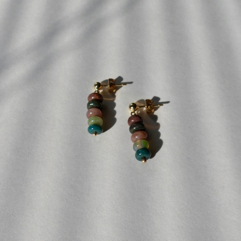 fancy jasper drop earring