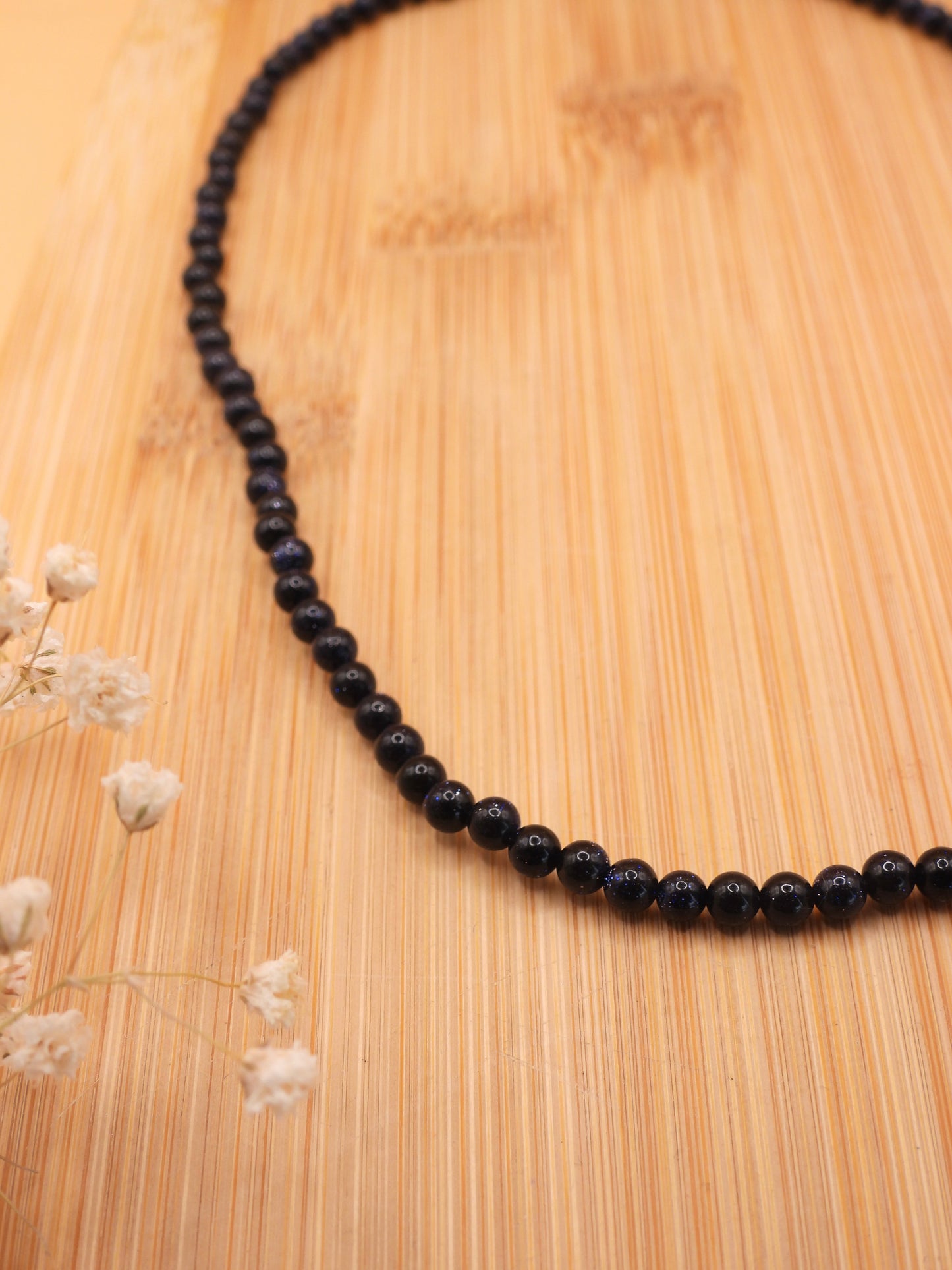 blue goldstone choker necklace