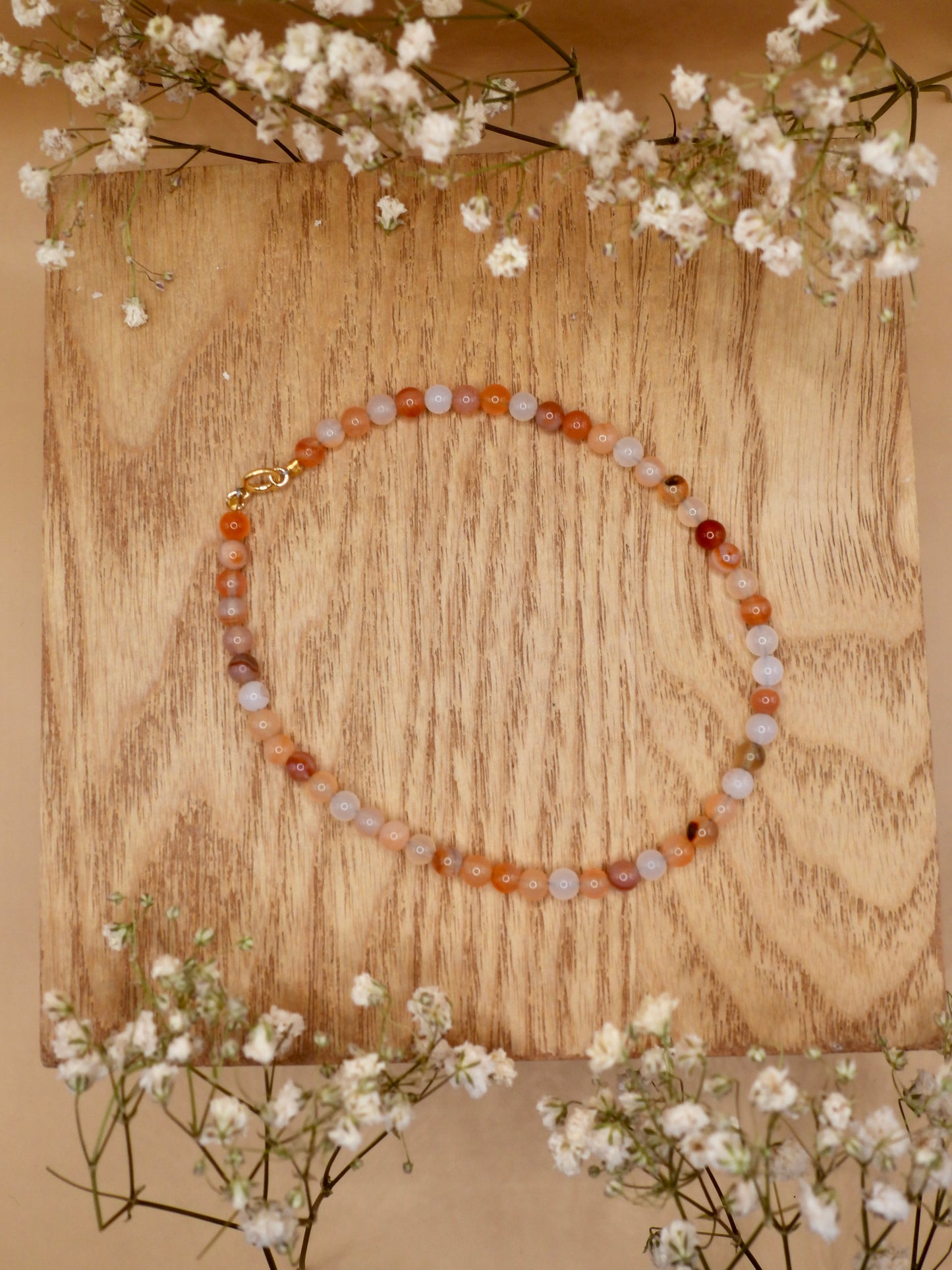 carnelian anklet