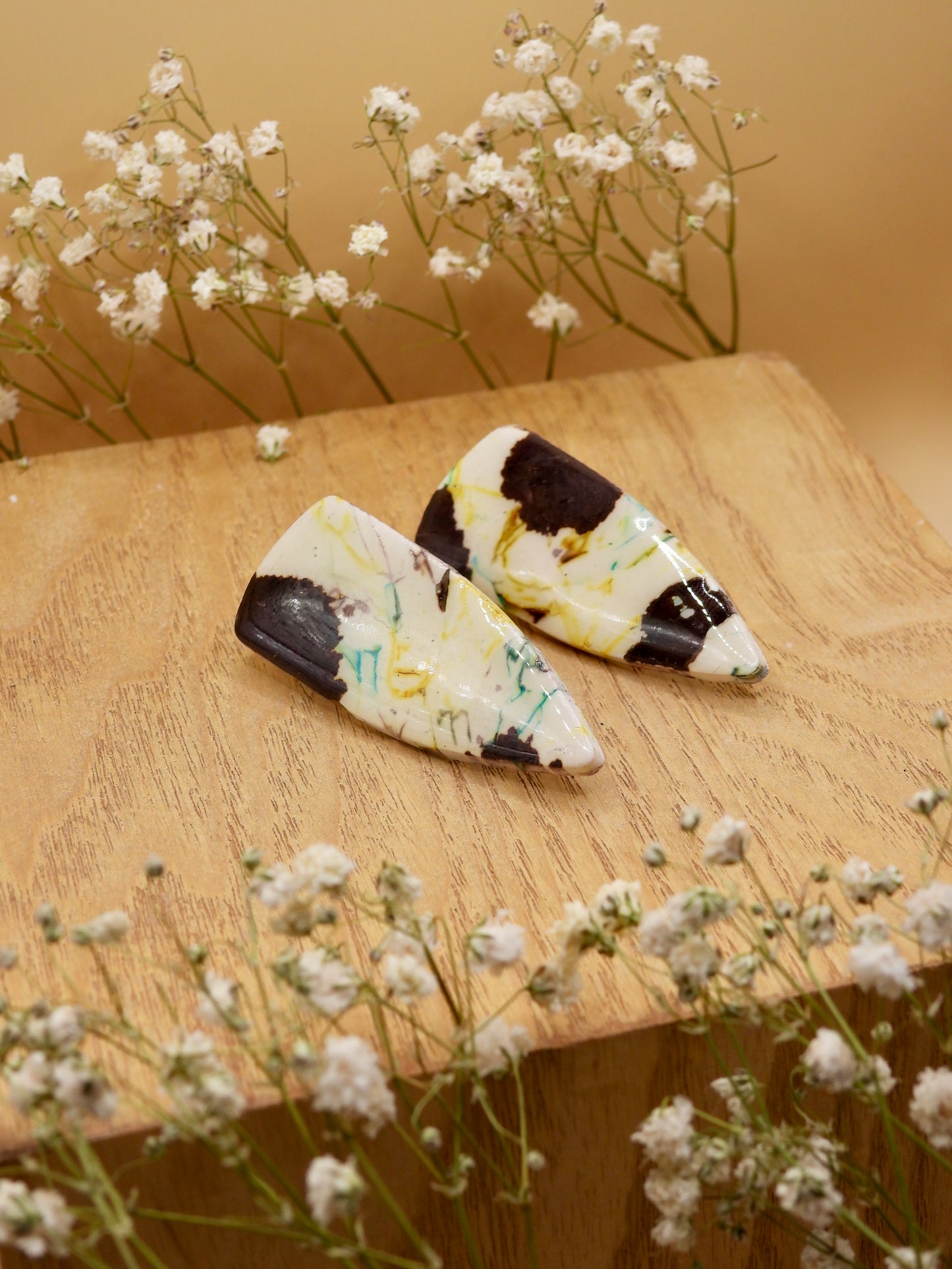 earthen marble earring