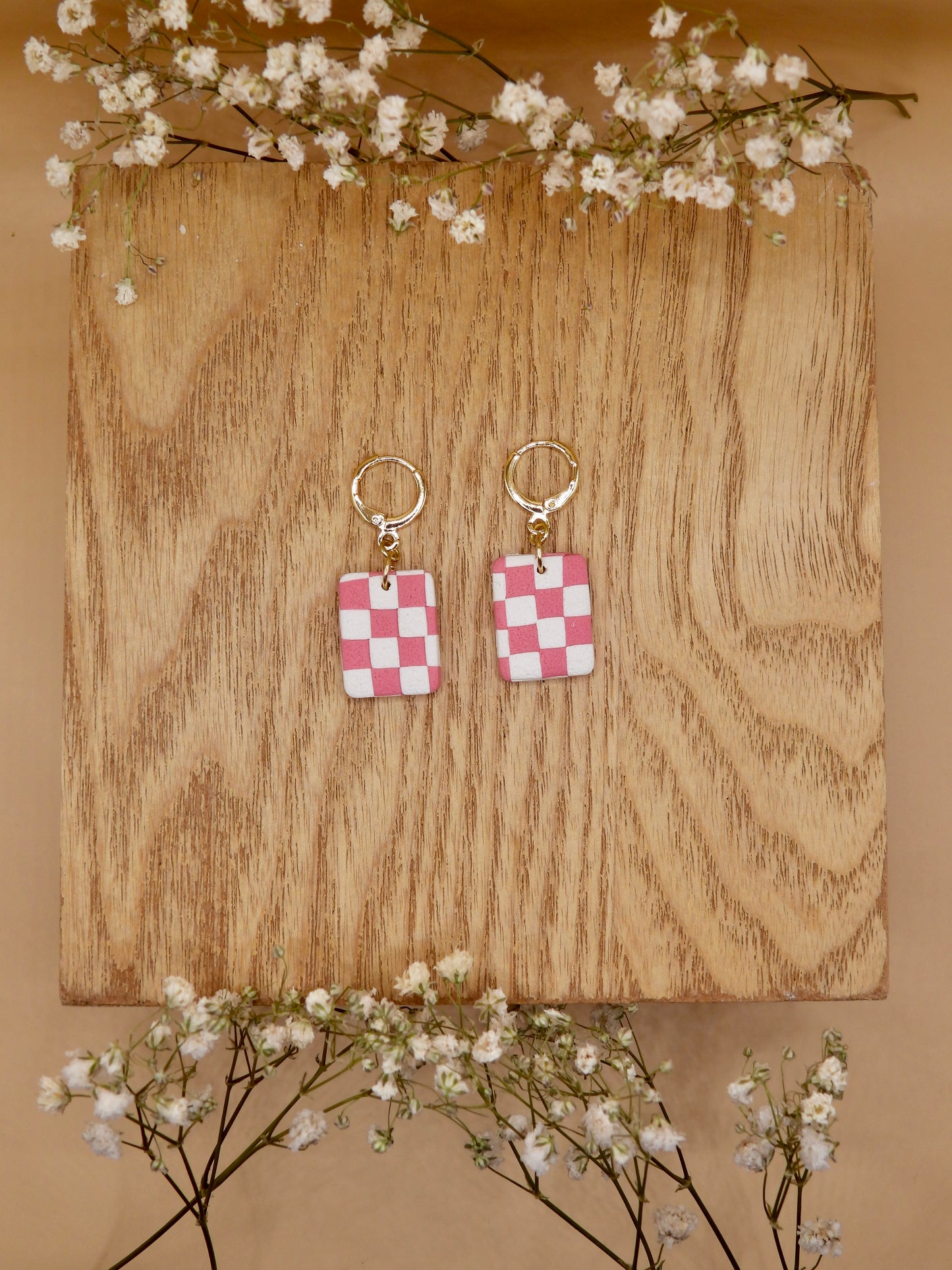 checkered earring