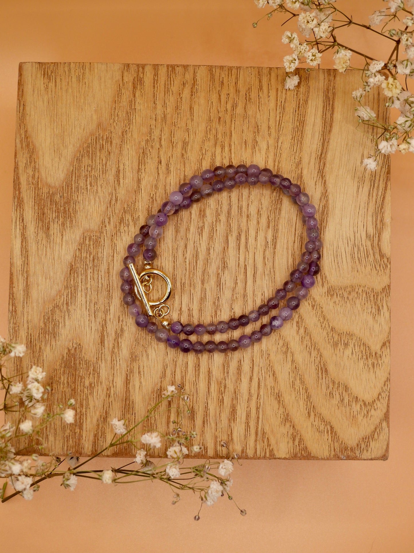 amethyst infinity bracelet