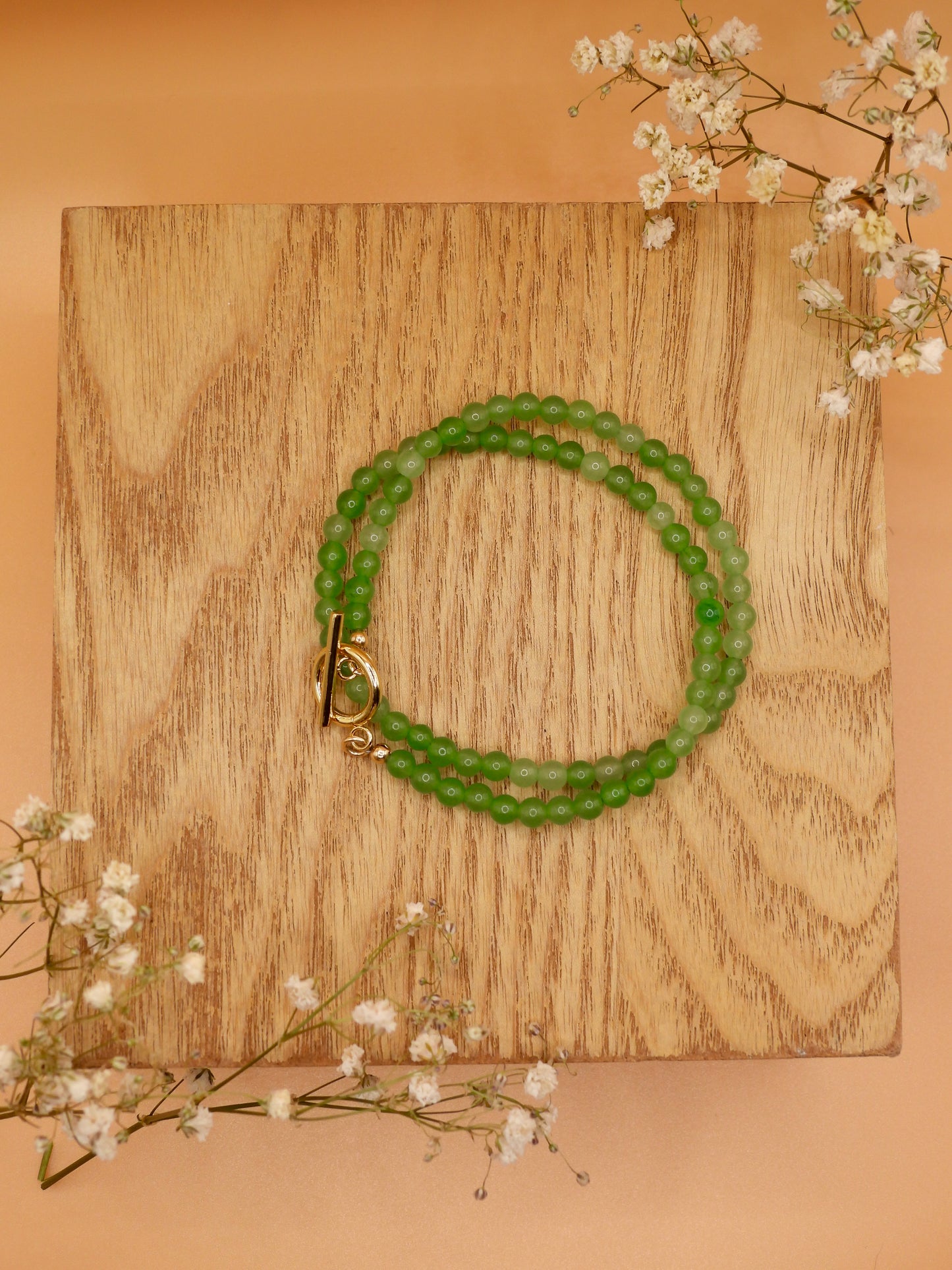 green aventurine infinity bracelet