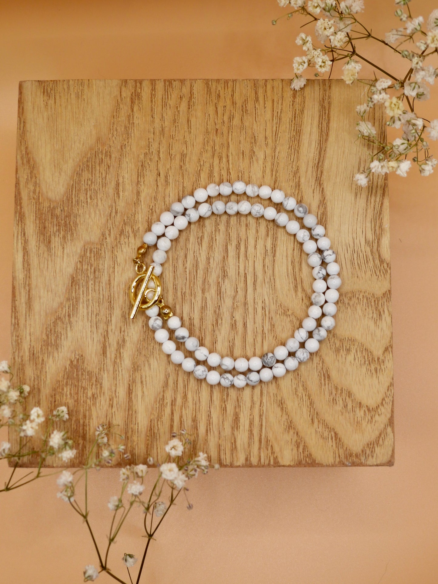 howlite infinity bracelet