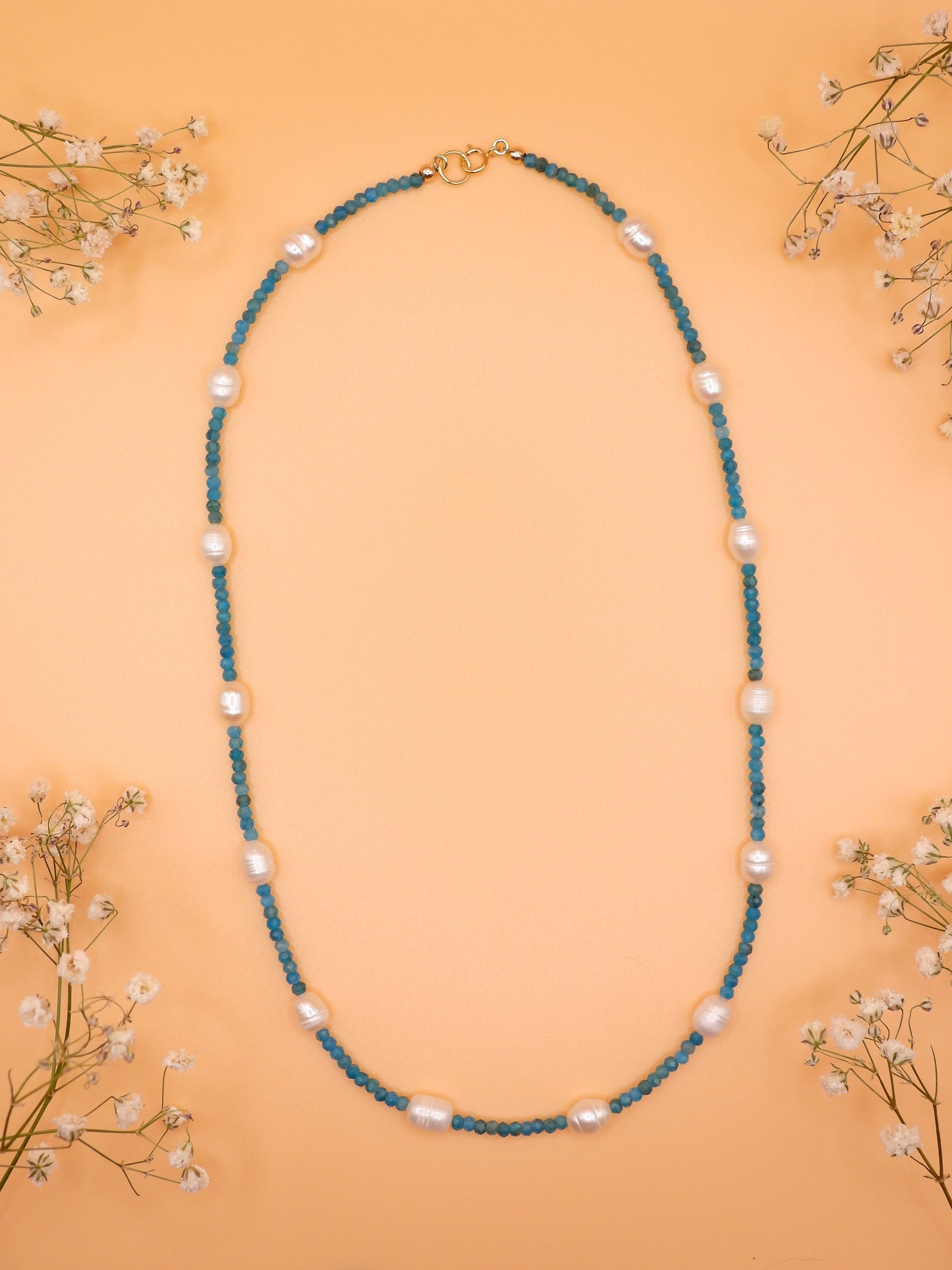 blue apatite arya necklace