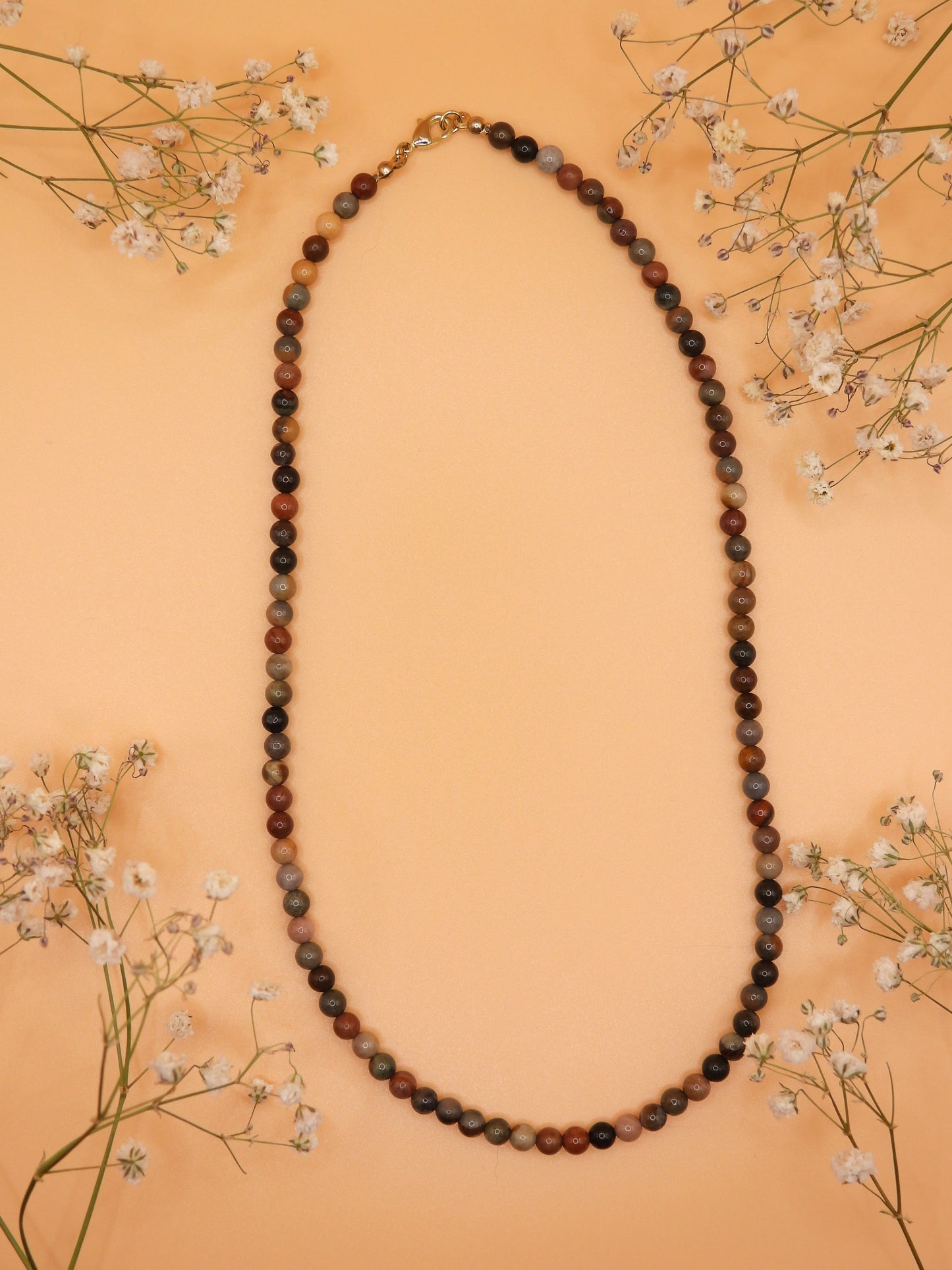 polychrome jasper choker necklace
