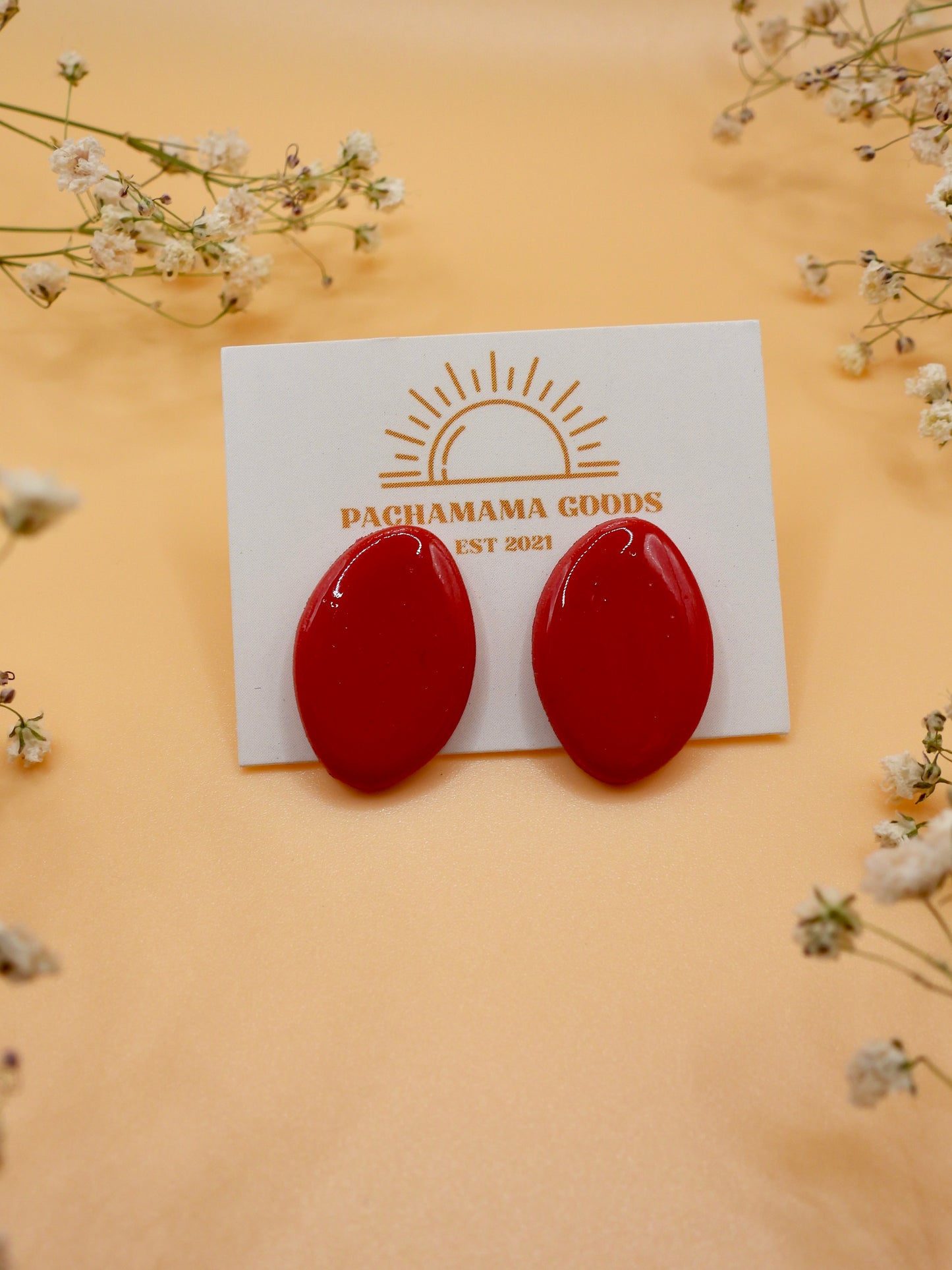 oval stud earring