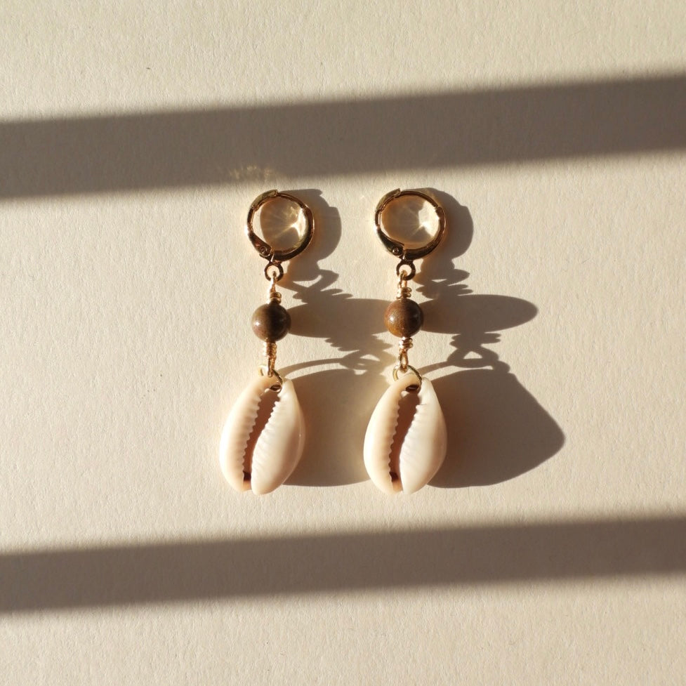 cowrie treasure earring