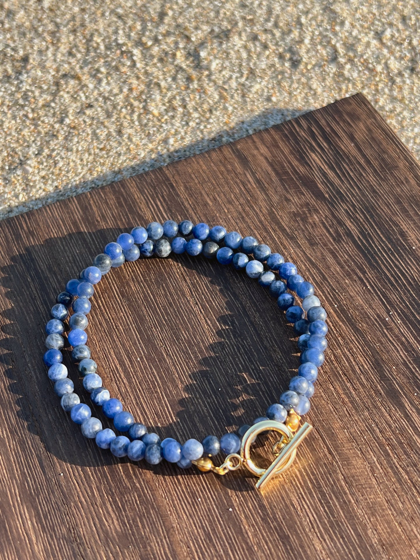 sodalite infinity bracelet