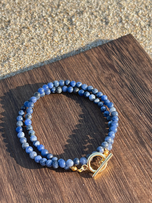 sodalite infinity bracelet