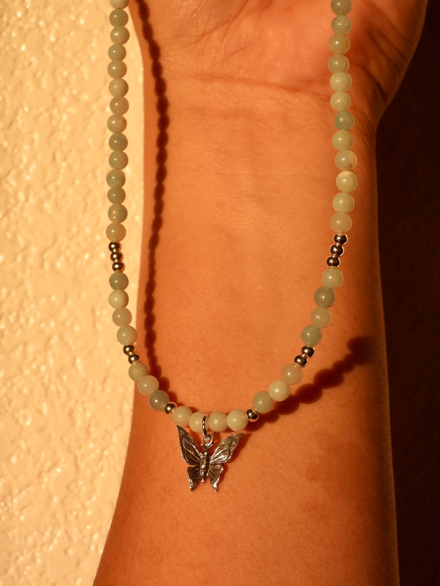 amazonite mariposa necklace