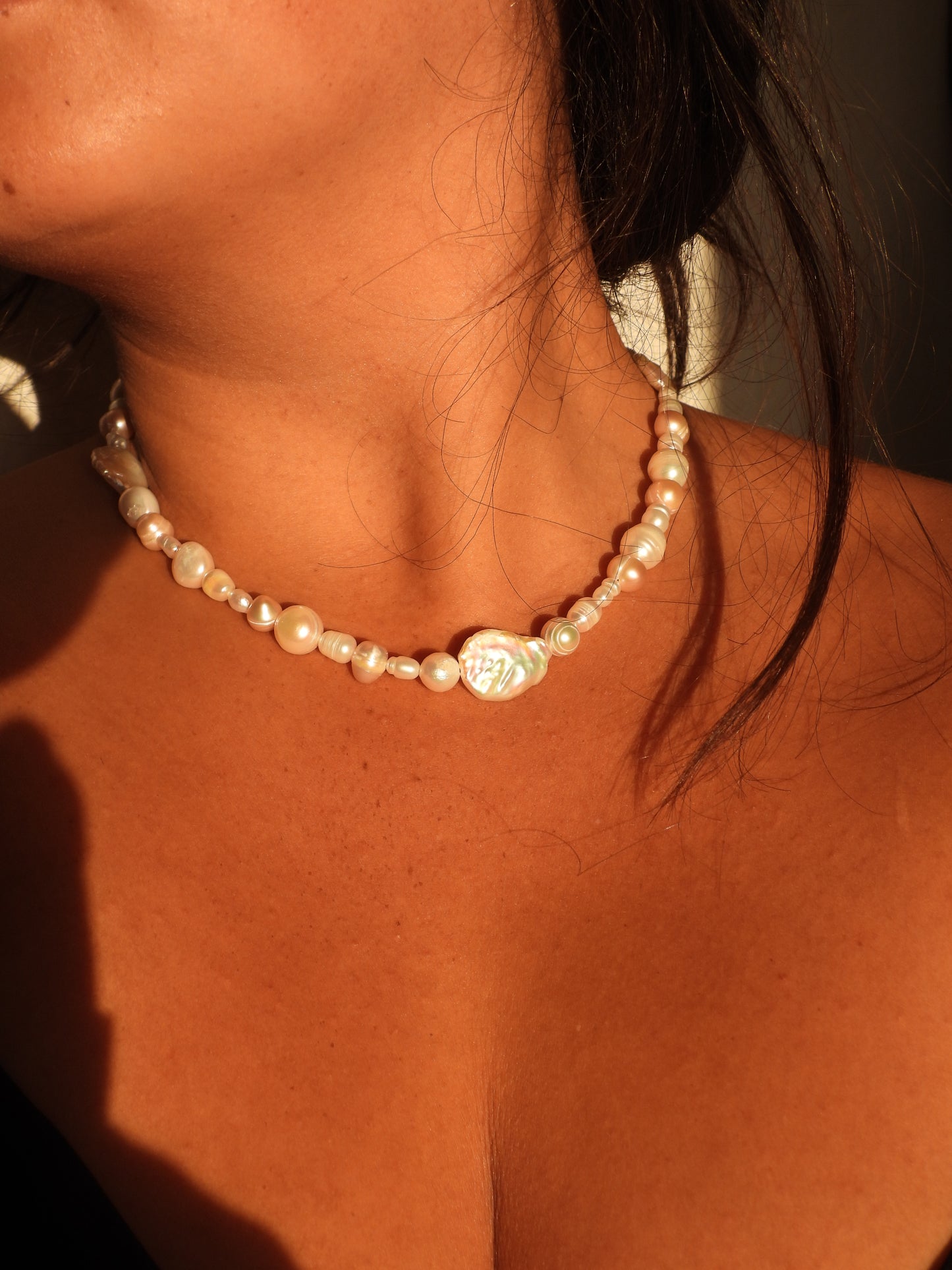 chunky pearl necklace