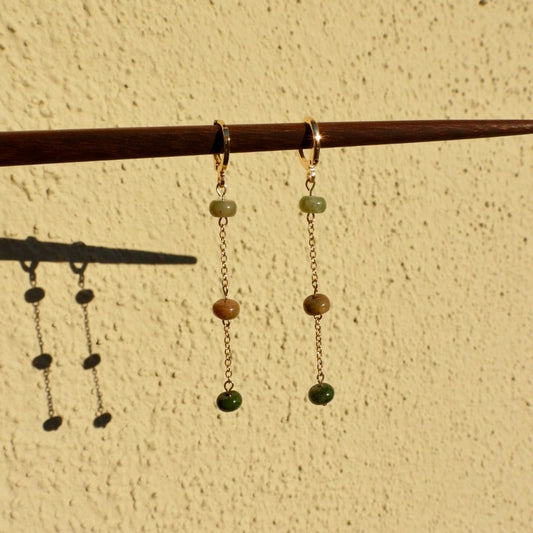 fancy jasper chain earring