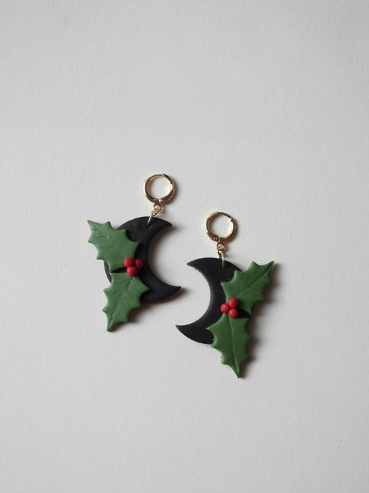 holly crescent earring