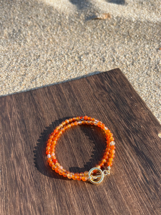 carnelian infinity bracelet