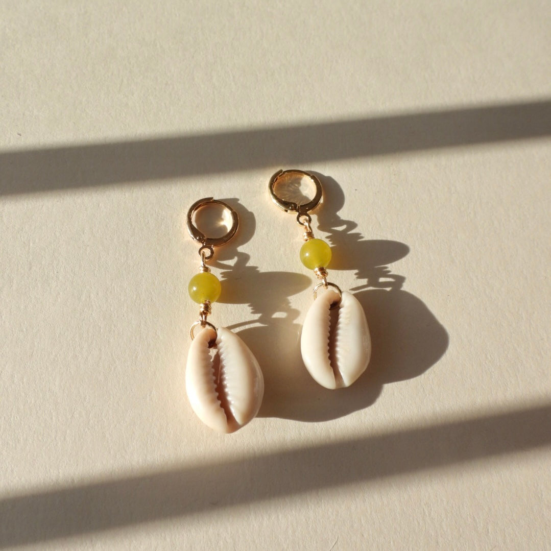 cowrie treasure earring