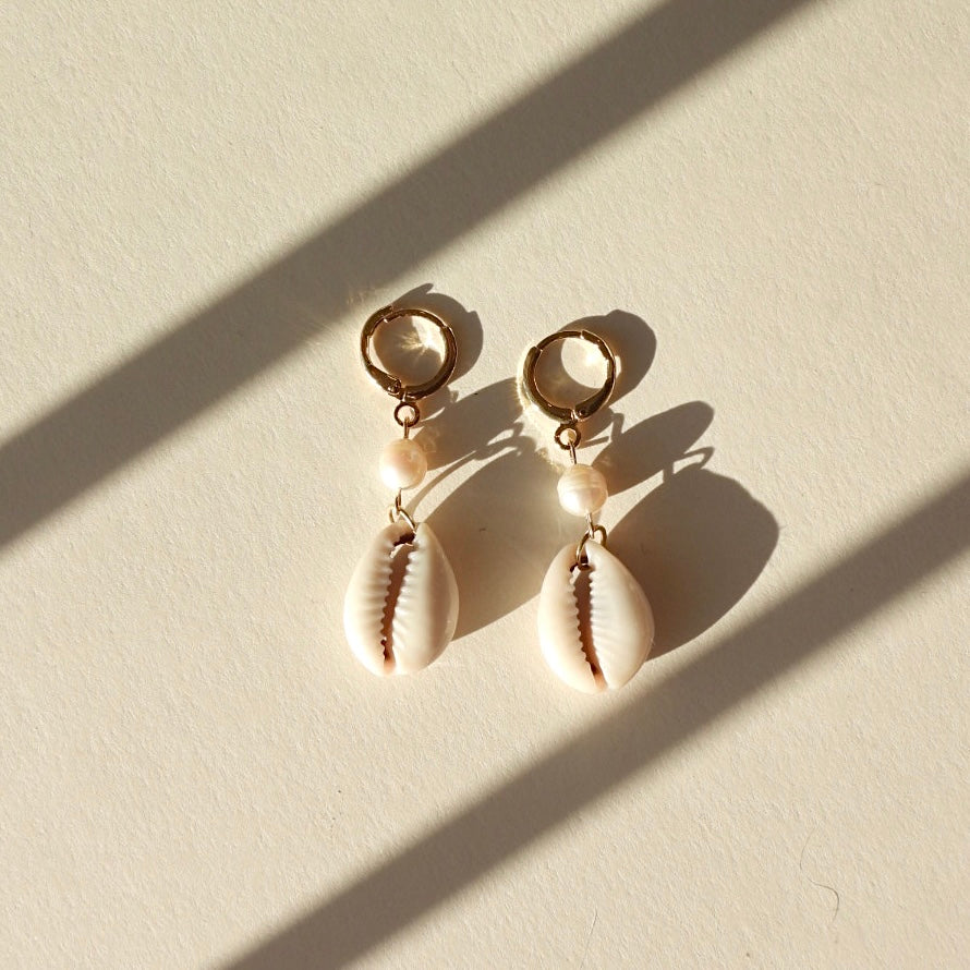 cowrie treasure earring