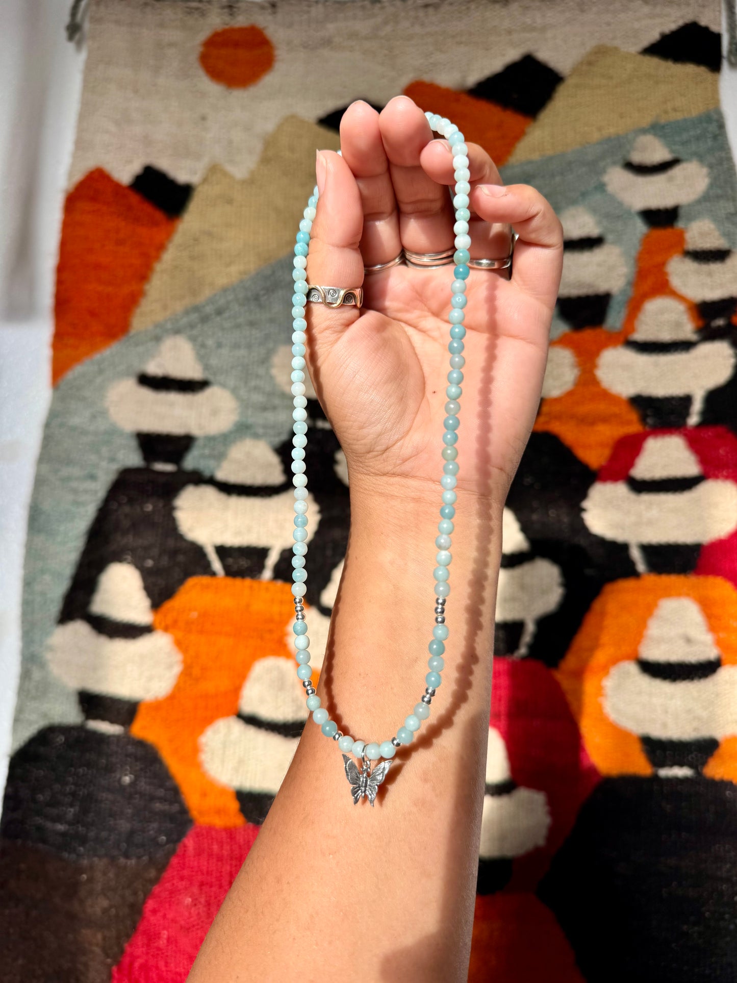 amazonite mariposa necklace