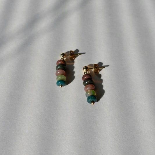 fancy jasper drop earring