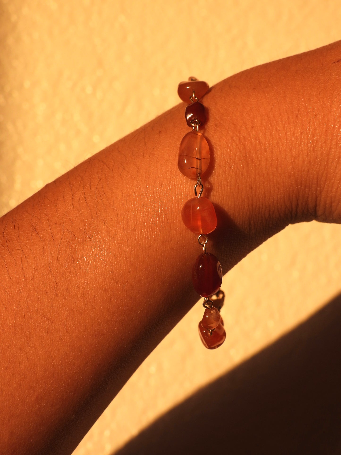 chunky carnelian bracelet