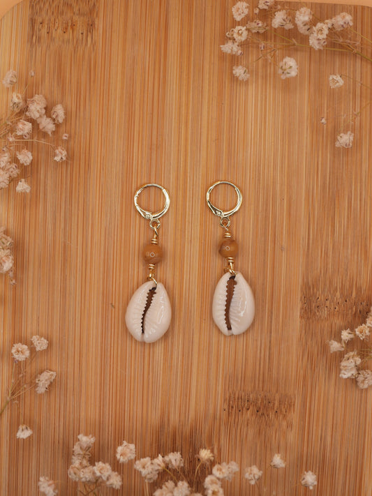 cowrie treasure earring
