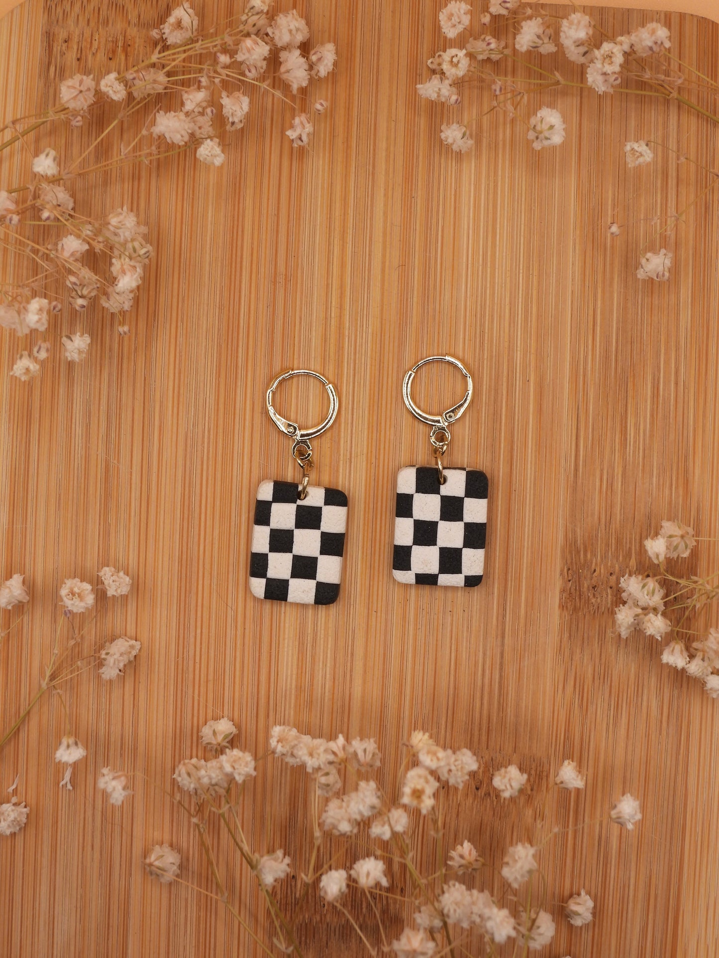 checkered earring