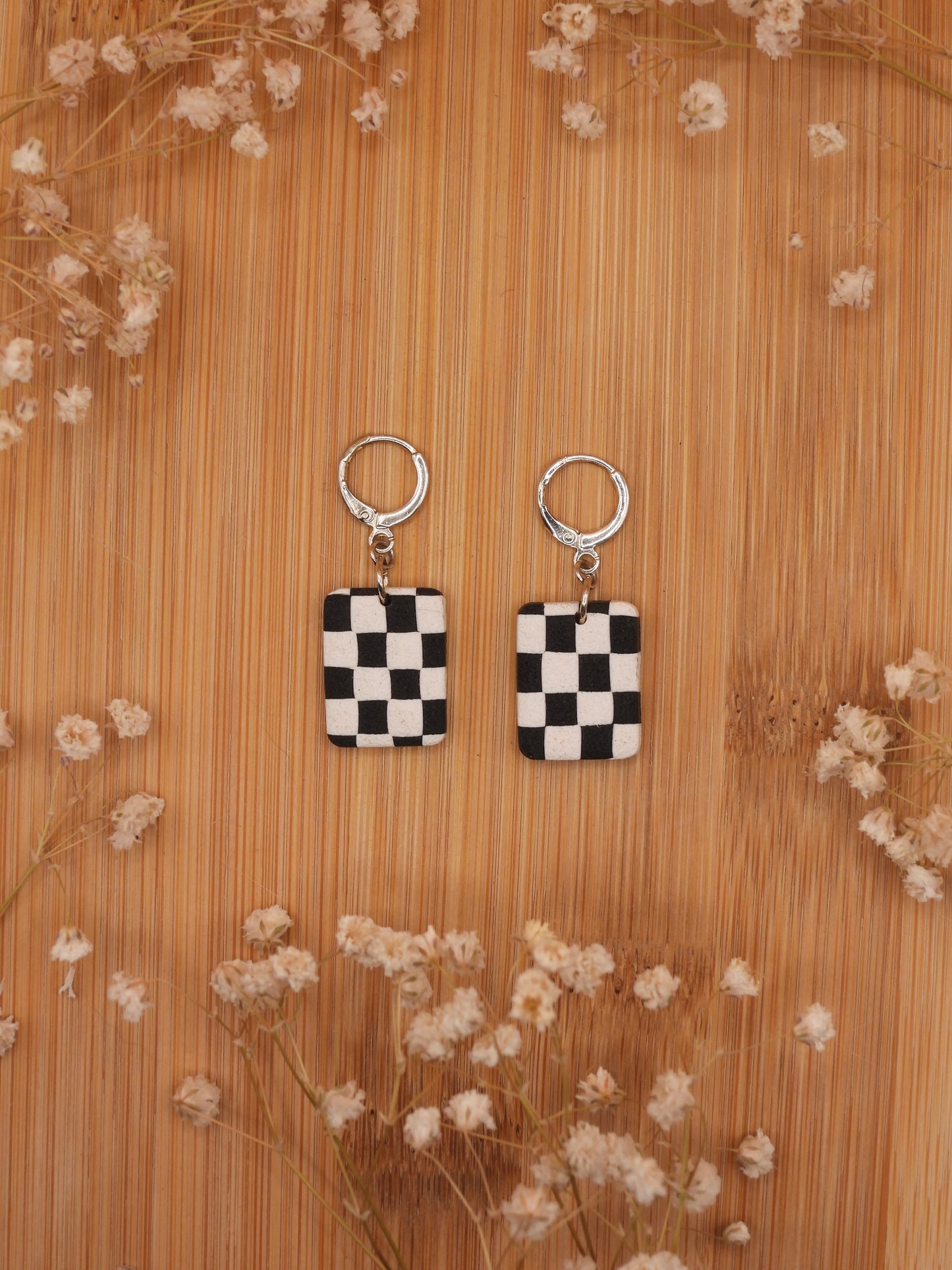 checkered earring