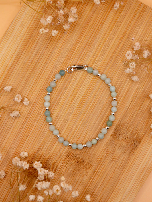 amazonite silver bracelet