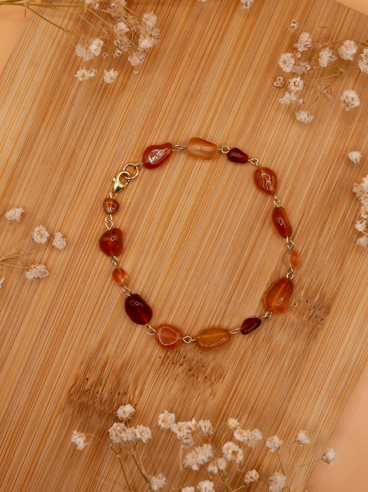 chunky carnelian bracelet