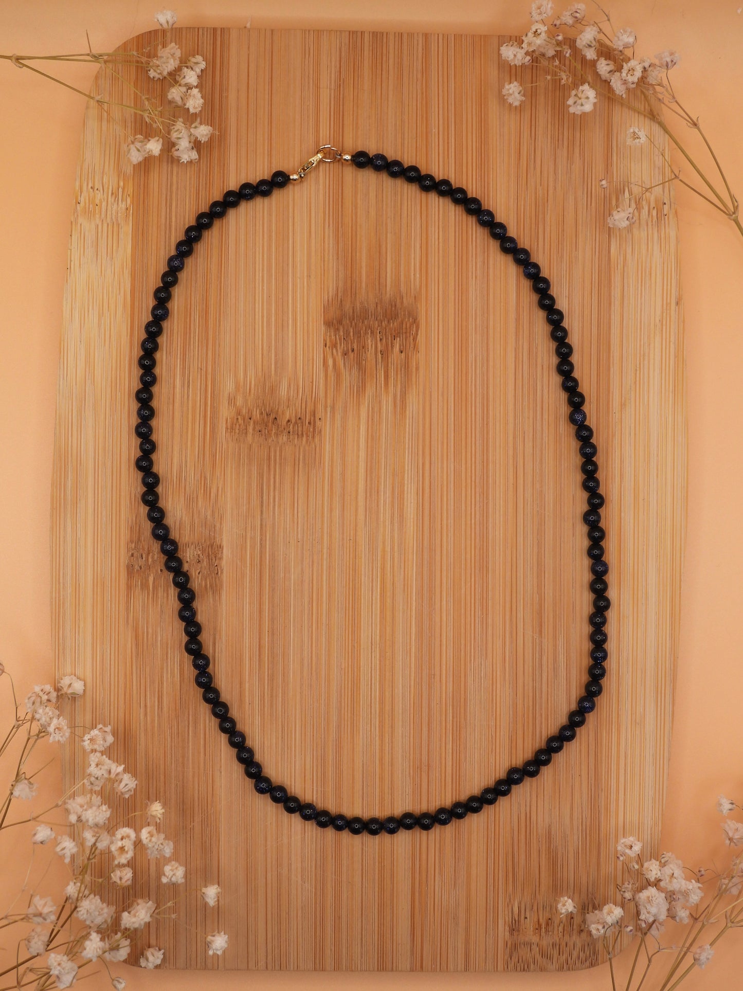 blue goldstone choker necklace