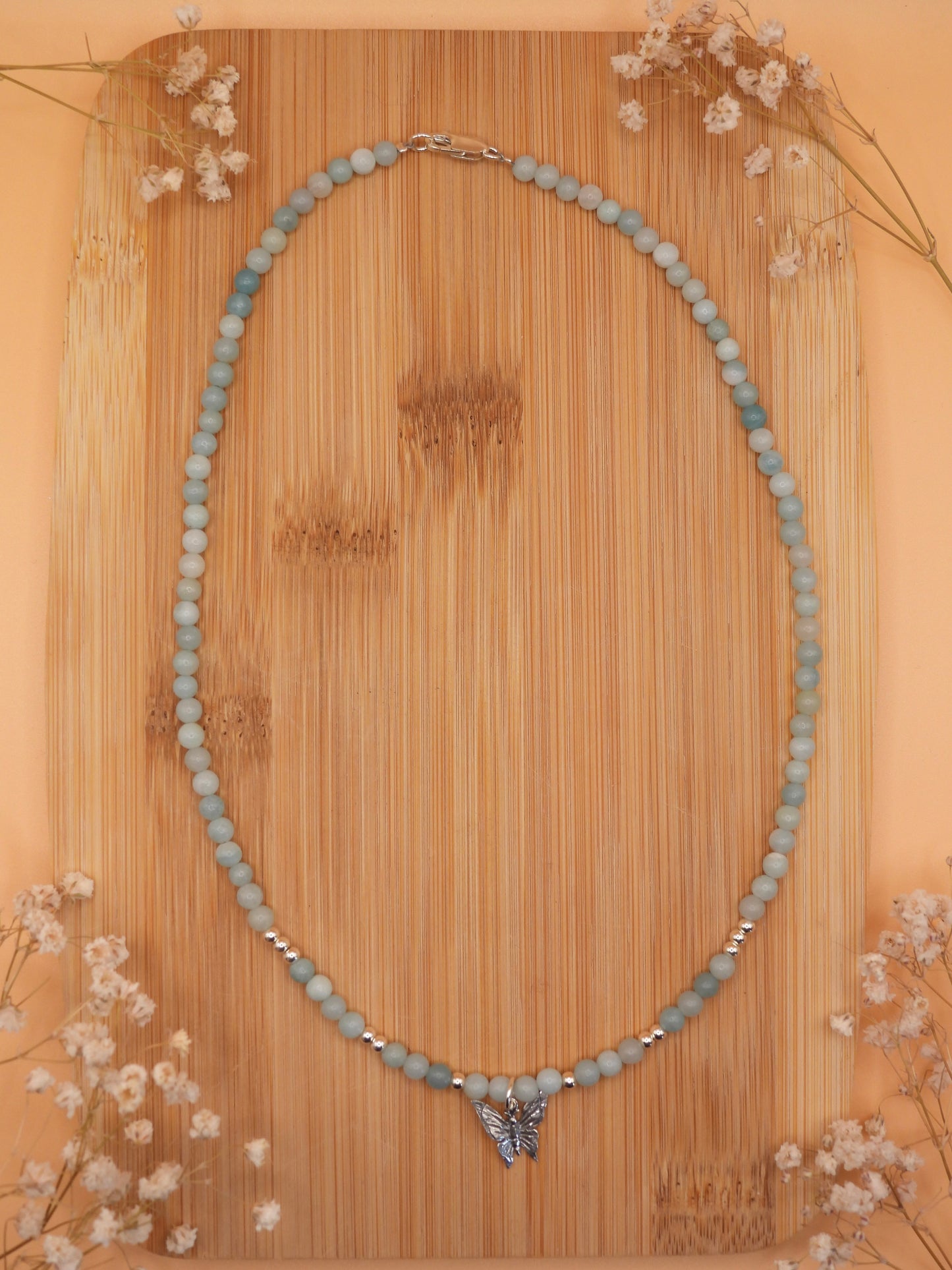 amazonite mariposa necklace