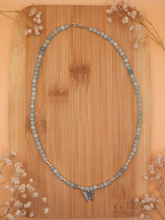 amazonite mariposa necklace