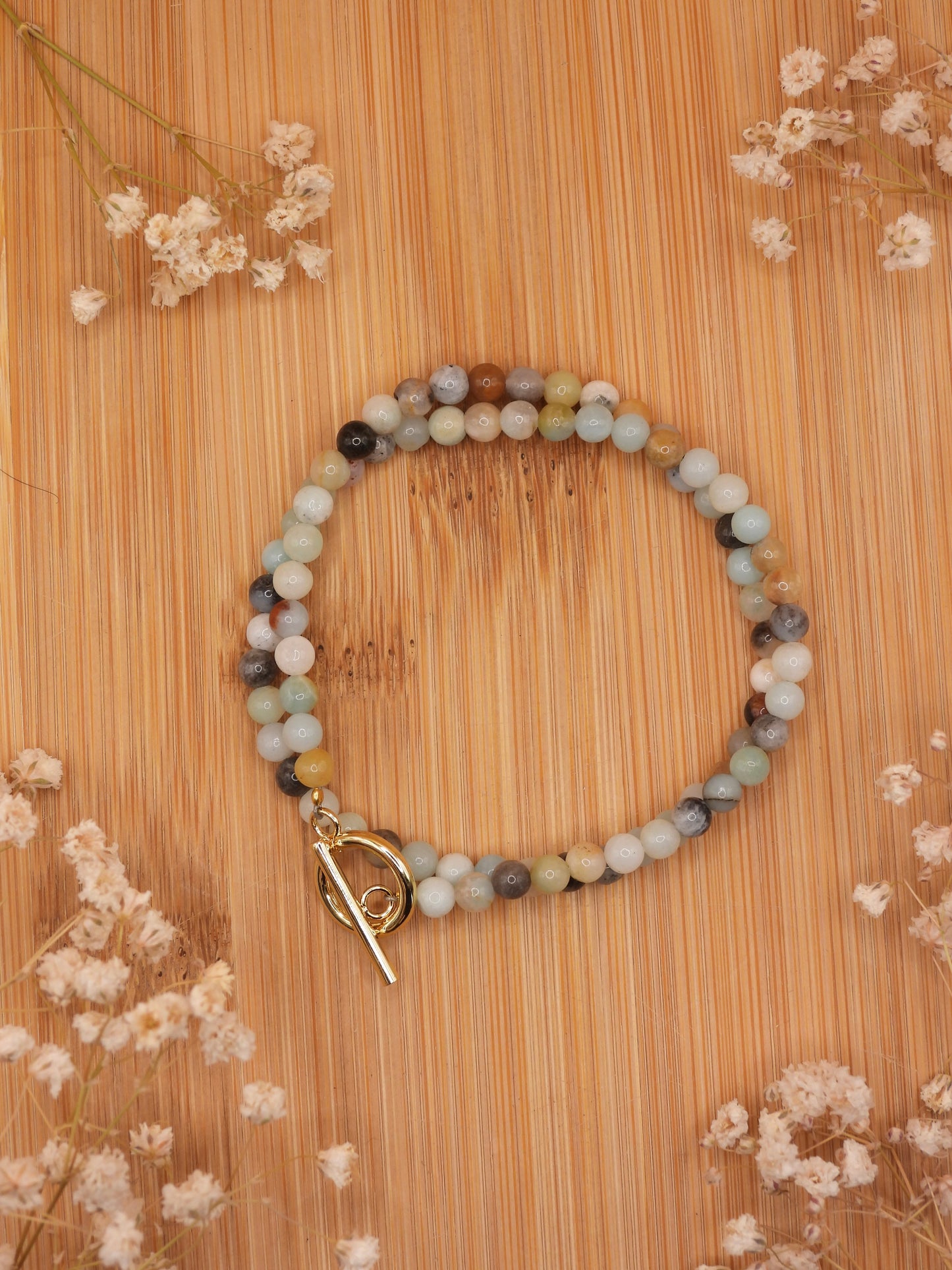 brazilian amazonite infinity bracelet