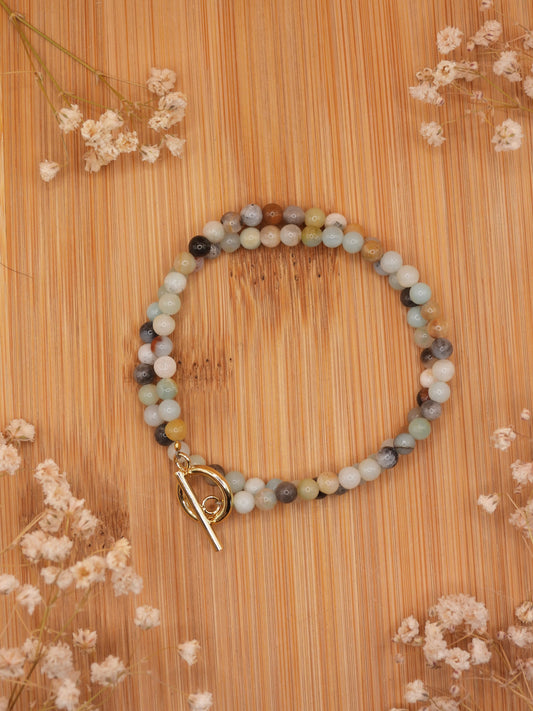 brazilian amazonite infinity bracelet