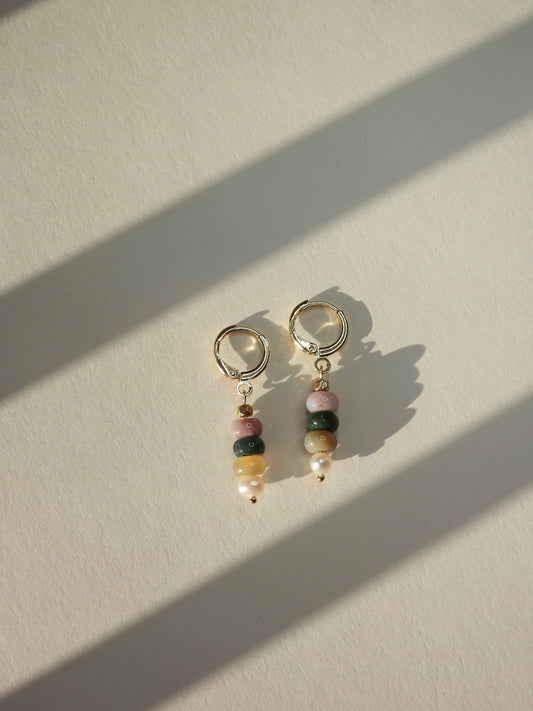 terra pearl bead earring