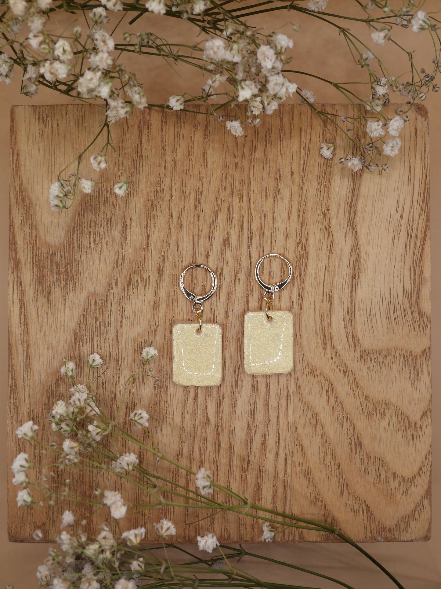 mica earrings