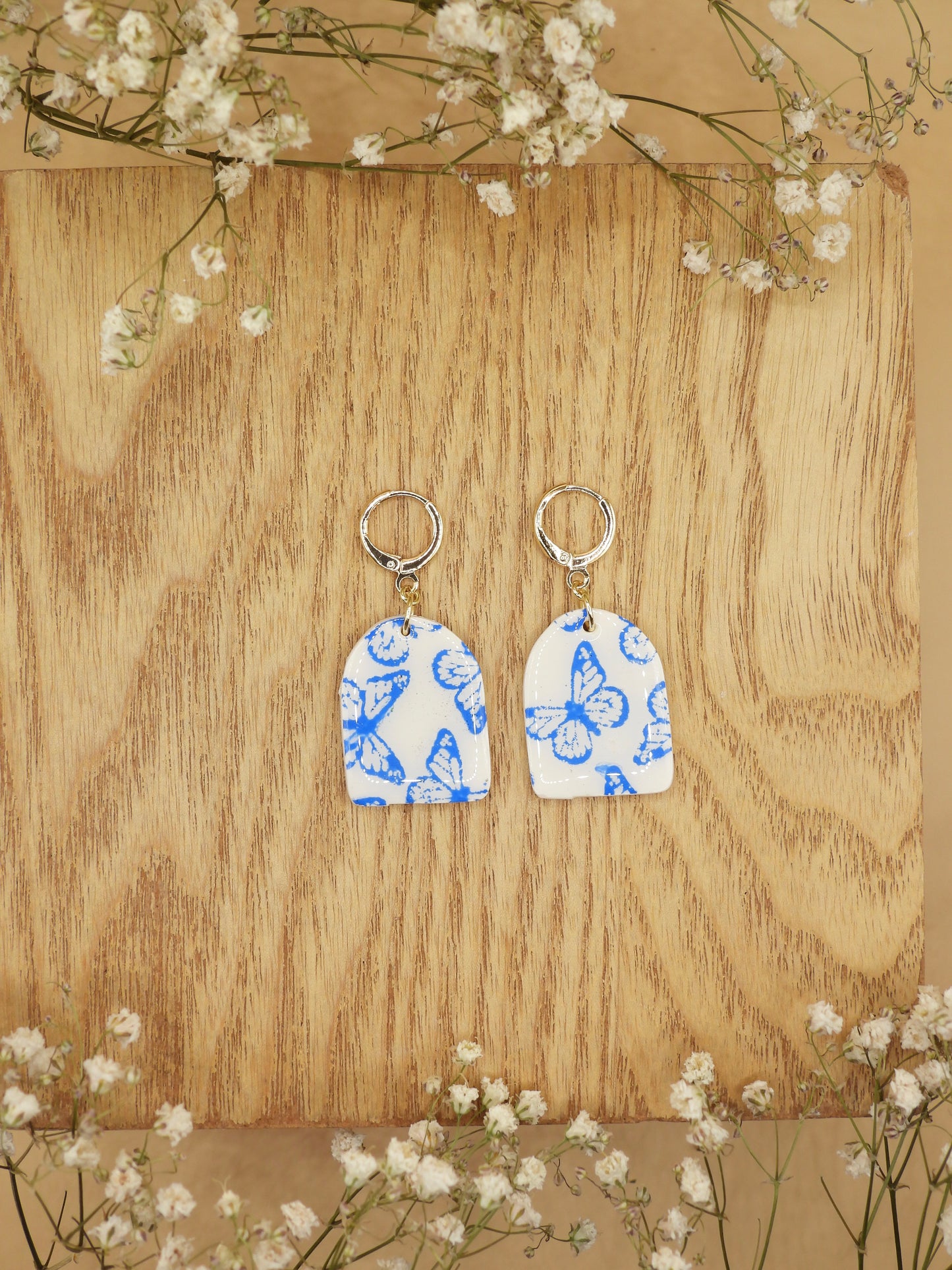 mariposa azul earring