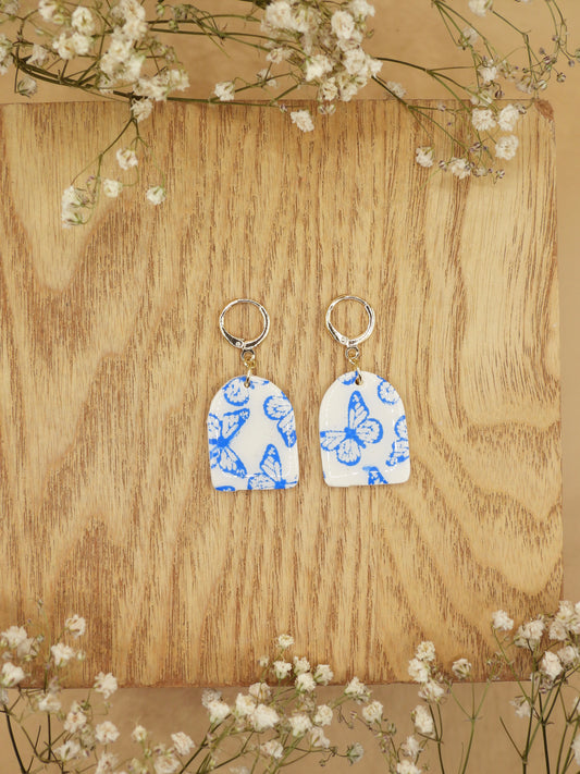 mariposa azul earring