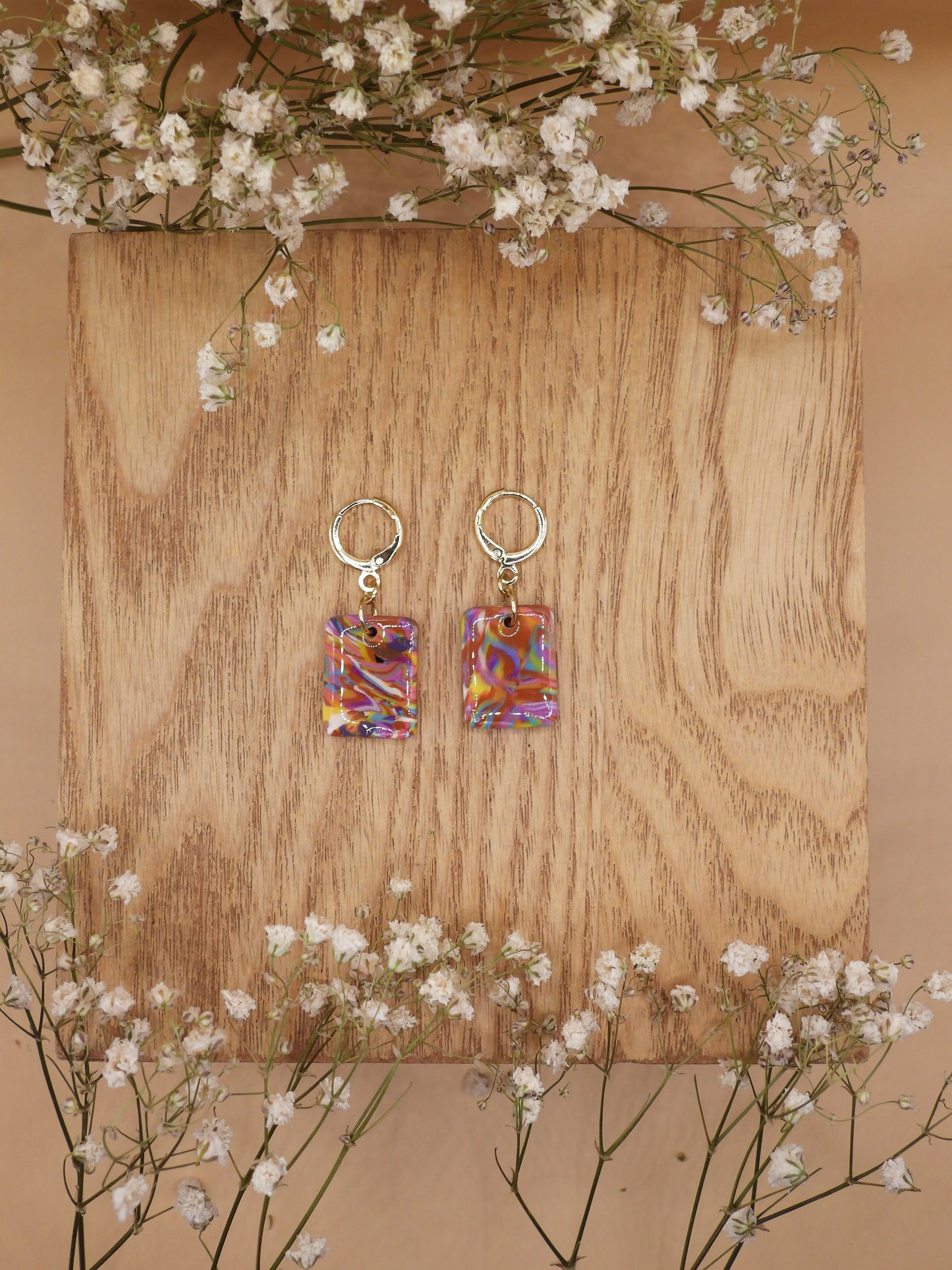 splatter paint earring