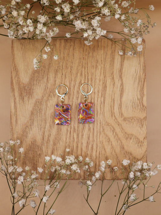 splatter paint earring