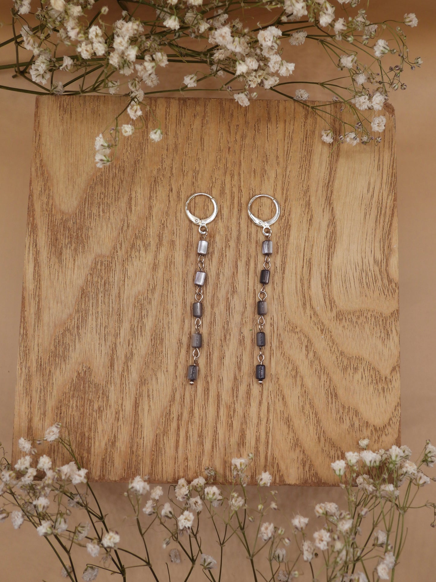 dark mother of pearl earring