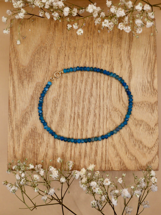 blue apatite anklet