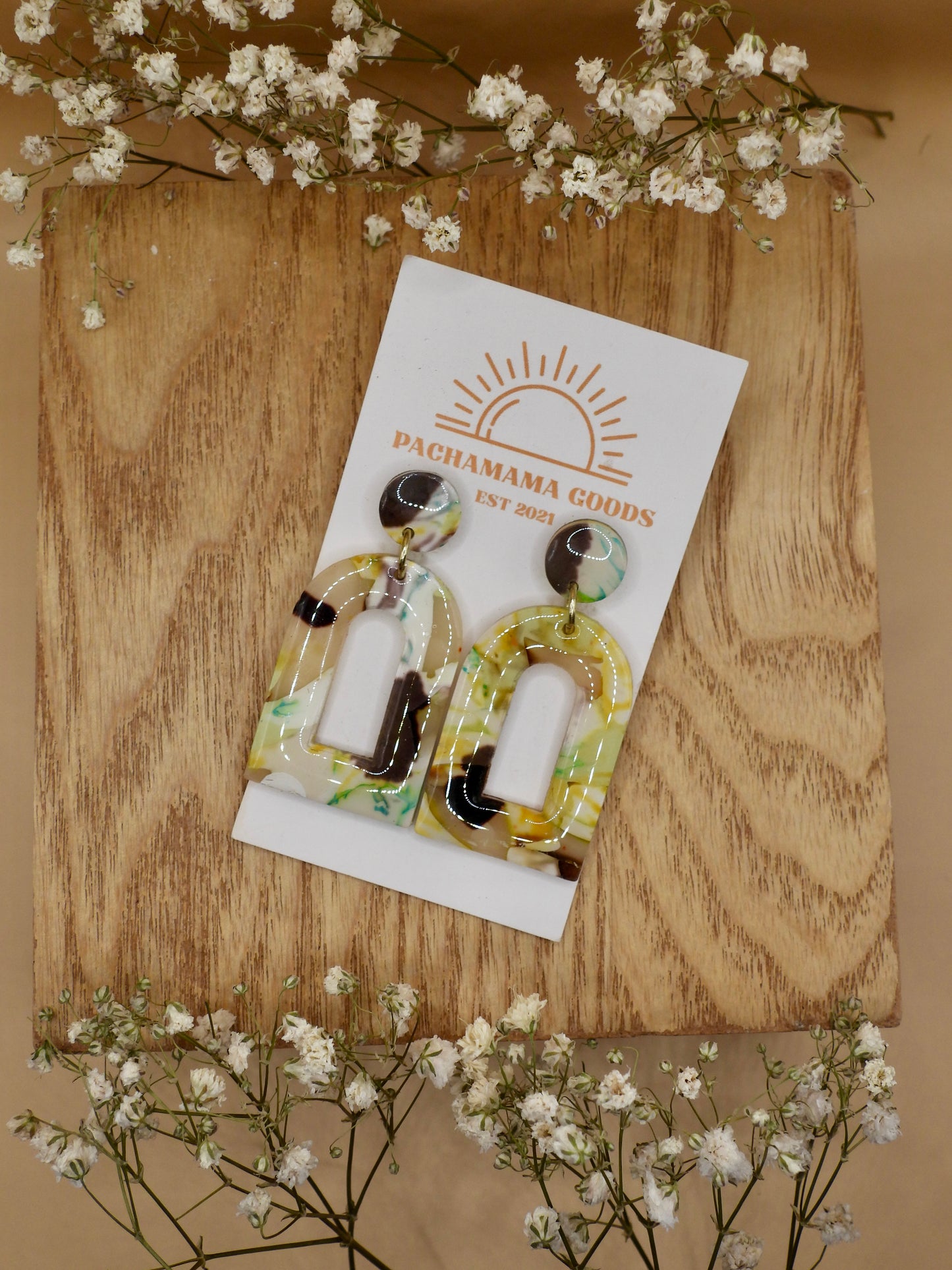 earthen marble earring