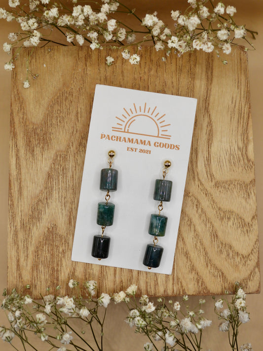 fancy jasper stack earrings