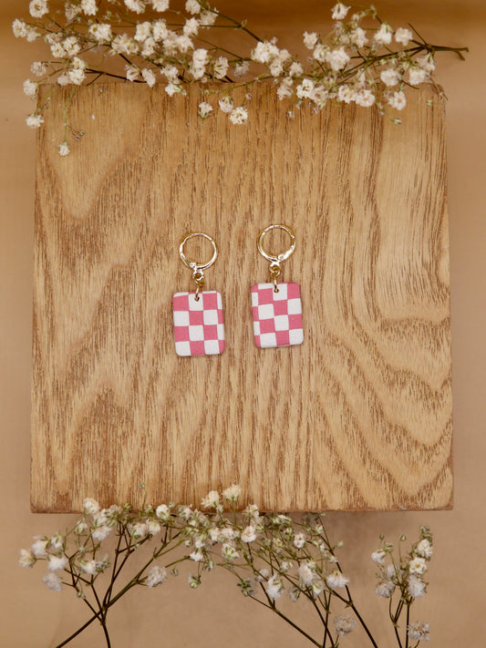 checkered earring