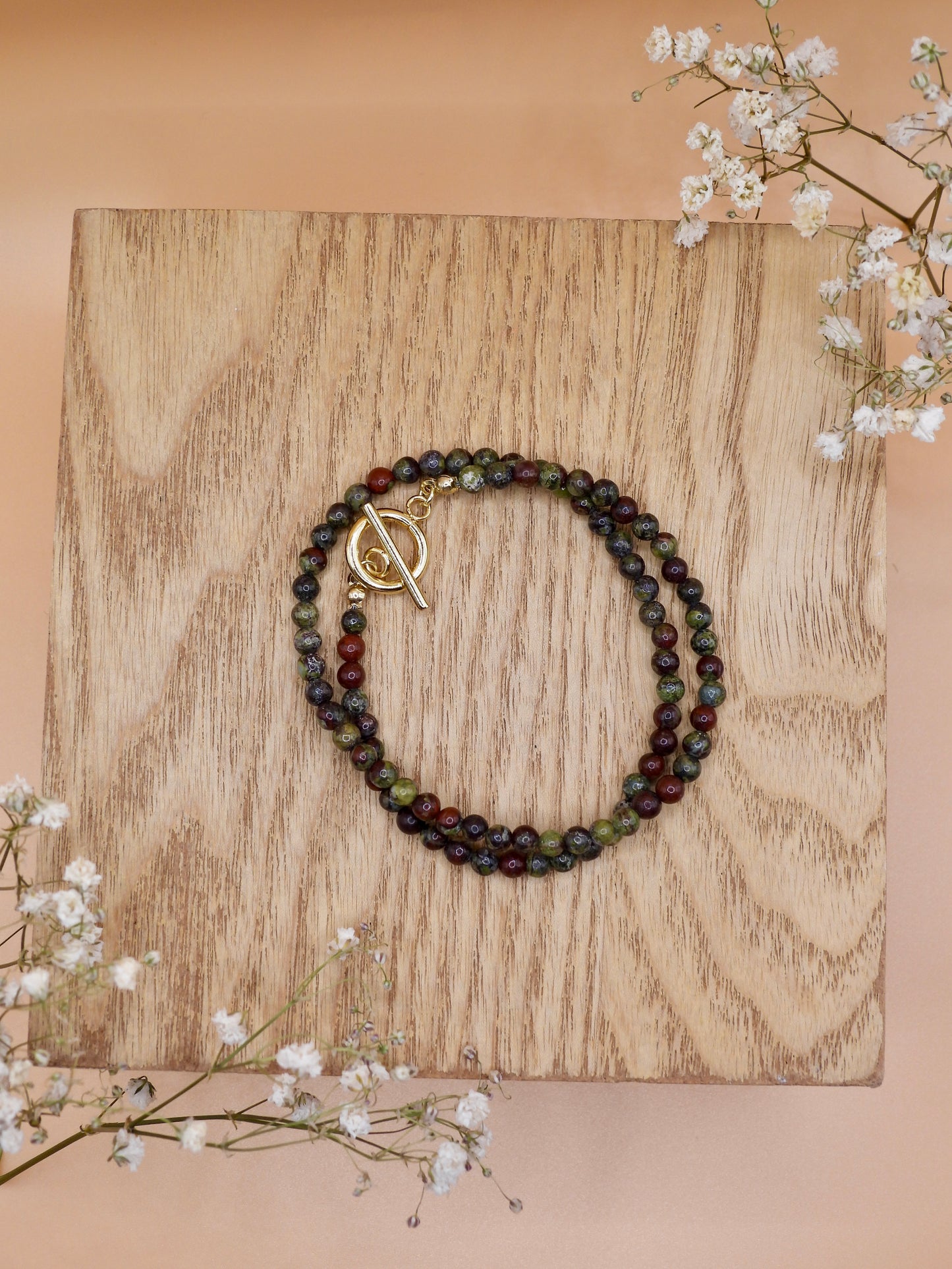 dragons bloodstone infinity bracelet