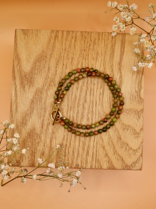 unakite infinity bracelet