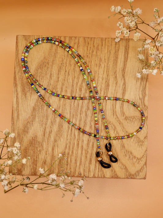 glass bead glasses chain